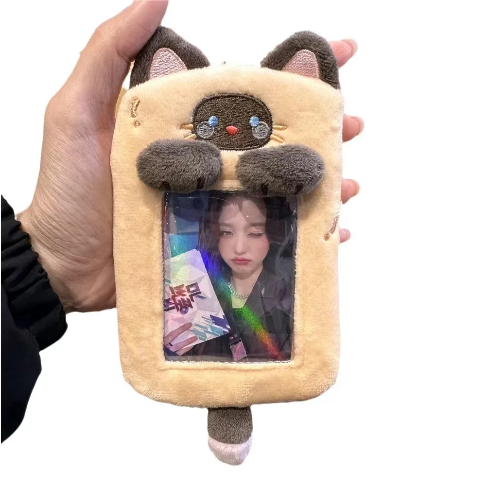 Kawaii Cartoon Cookies Cat modeling Плюшевый держатель для фотокарточек Kpop Держатель для фотокарточек Korea display кулон Школьные Канцелярские принадлежности4