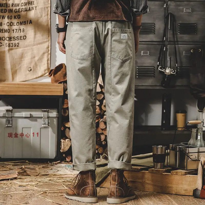 Высококачественные брюки большого размера большого размера Летние мужские брюки-карго с хлопковыми карманами, свободные армейские повседневные брюки в стиле сафари A754