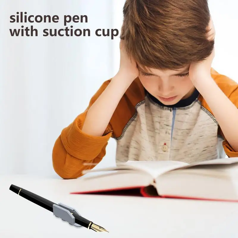 Держатель ручки для буфера обмена Силиконовый Автомобильный держатель ручки Портативный Держатель карандаша Прочный Органайзер для ручек для домашнего стола Школы4