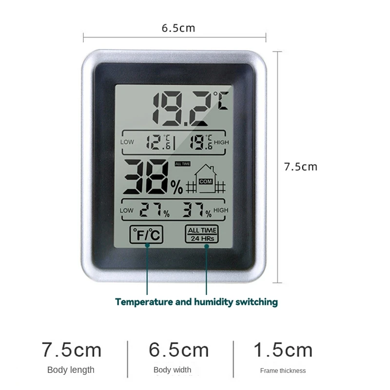 ЖК-цифровой термометр-гигрометр, удобный датчик температуры в помещении, измеритель влажности, измерительные приборы4