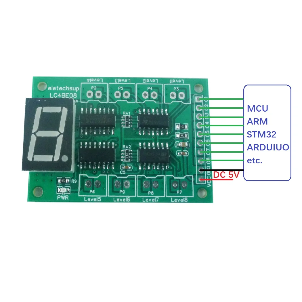8-Канальный Цифровой Ламповый Дисплей Уровня Воды Плата Контроллера Модуль Датчика Жидкости для Arduino для UNO MEGA Raspberry pi ESP8266 NodeMCU5