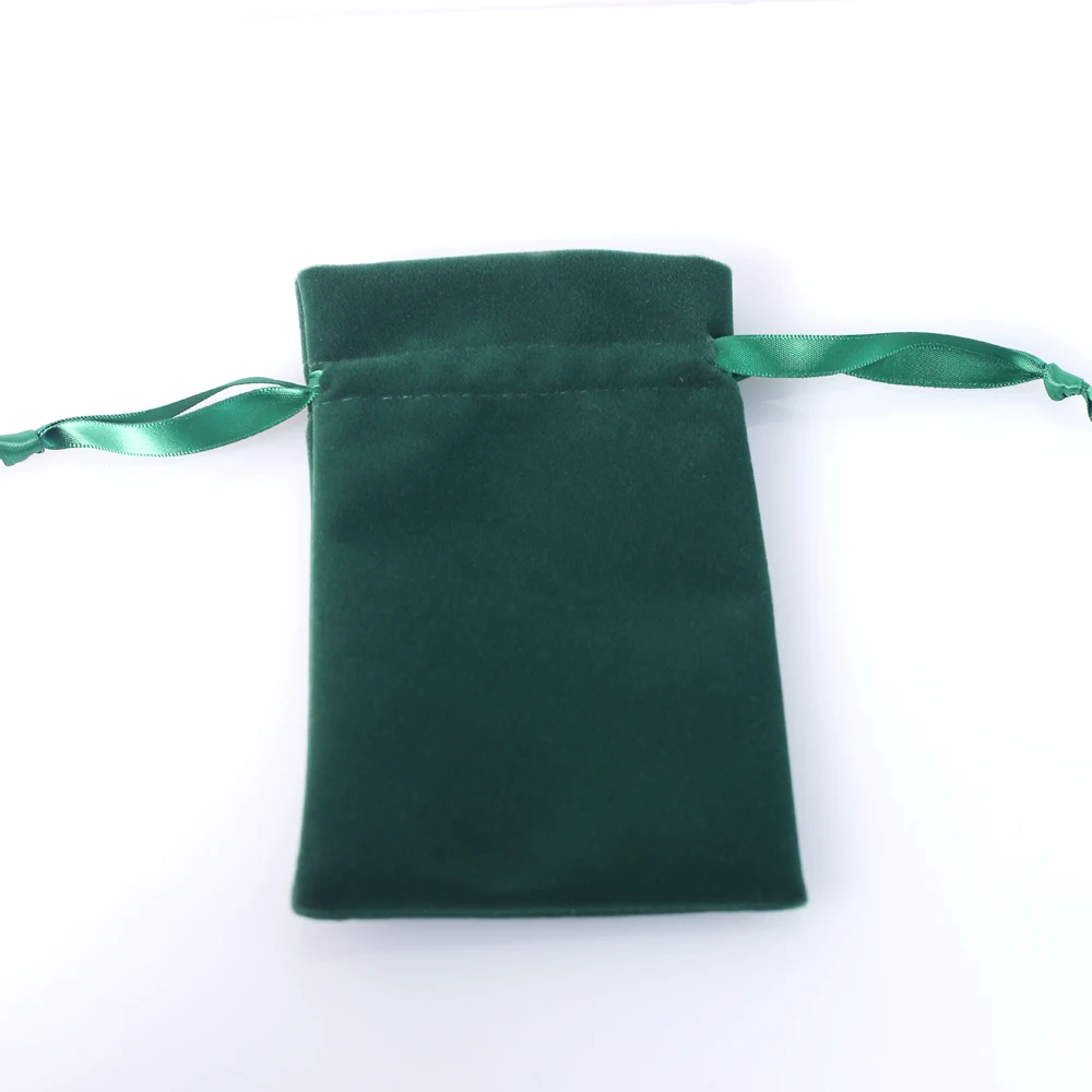 Зеленые Бархатные Подарочные пакеты 8x10cm 9x12cm 10x15cm 13x17cm 18x30cm Мешок для упаковки Парфюмерных Свечей Косметический Макияж На Шнурке5