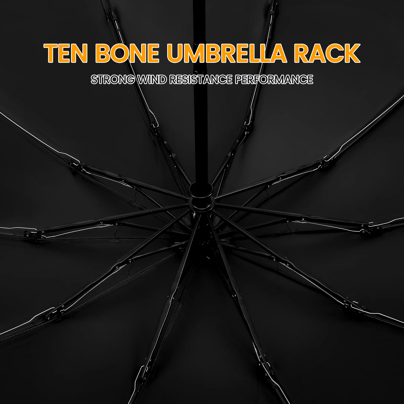 Зонт с 10 ребрами наклона, автоматический зонт со светоотражающей полосой, ветрозащитный, перевернутый Складной зонт, переносной зонт вверх дном.5