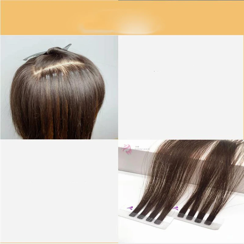 Парик для наращивания волос с технологией V-Light, кусочек для волос из настоящих волос, инструмент для быстрой пересадки, прочный и бесследный инструмент для наращивания волос лентой.5