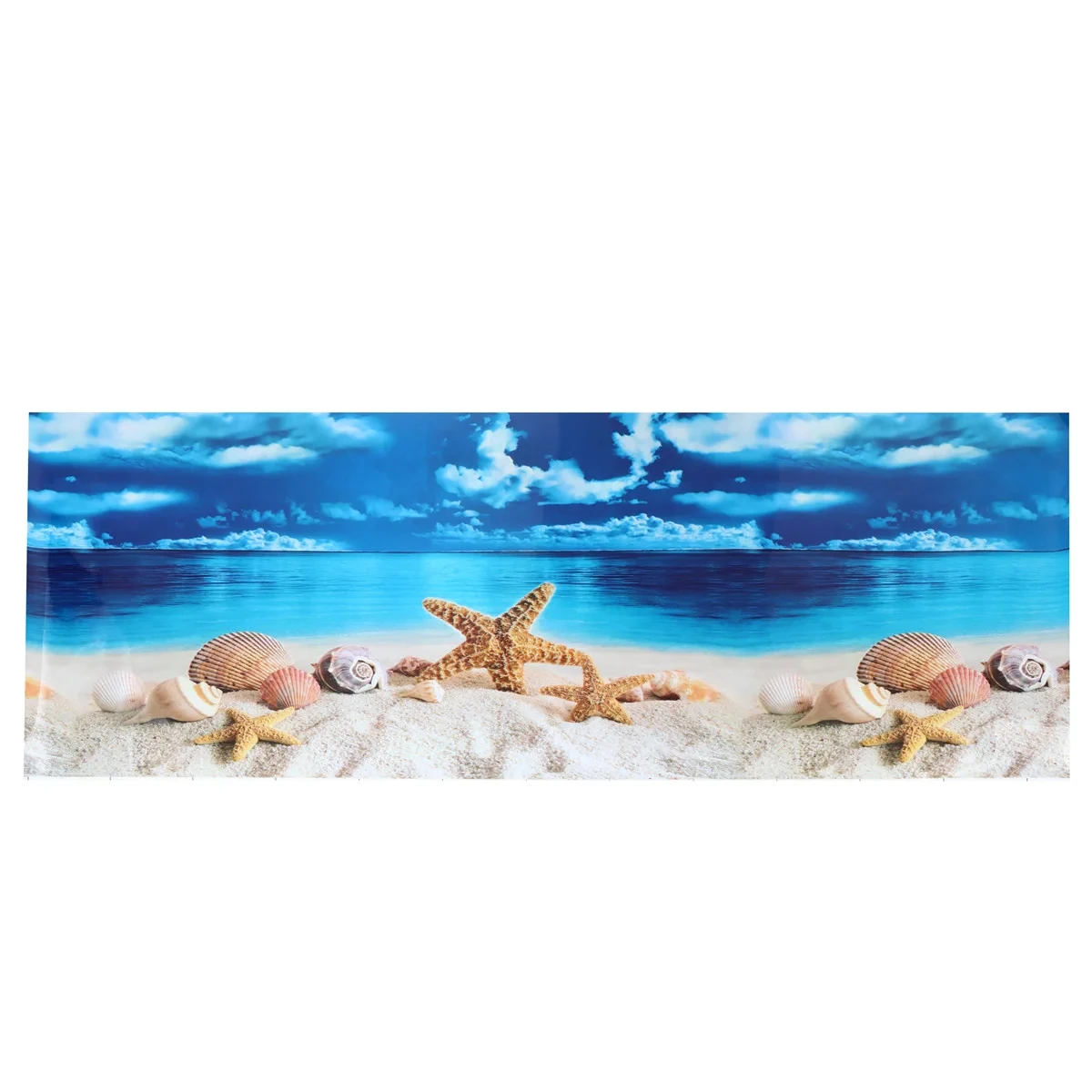 Пляж, море, кокосовая пальма, фоновые наклейки для аквариума, Океанские пейзажи, Наклейка для аквариума, Обои, ПВХ Самоклеящийся плакат, наклейка5